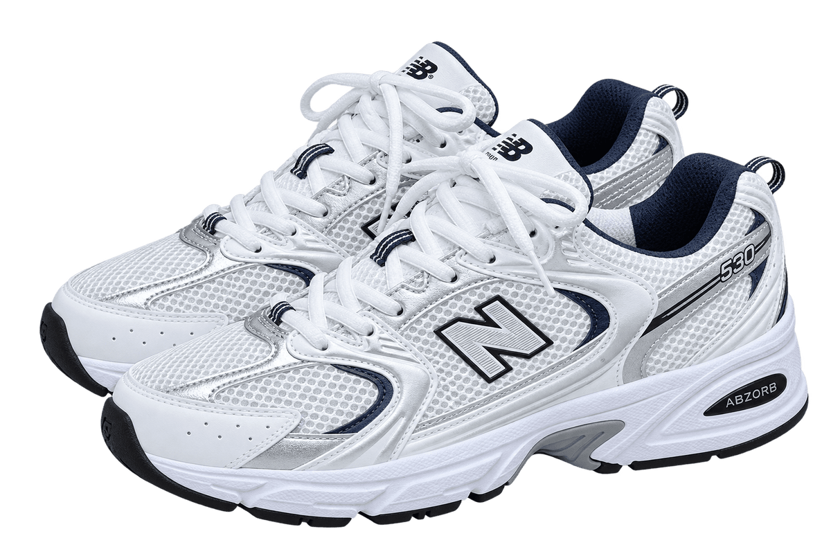 NB 530 Blanco-Plateado
